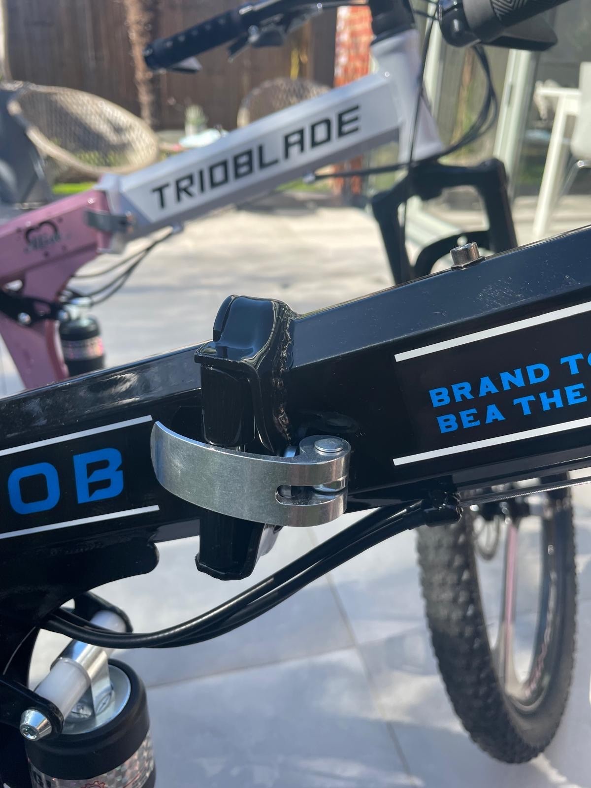 male and female folding mountain bikes - dual susp, disc brakes, multispeed