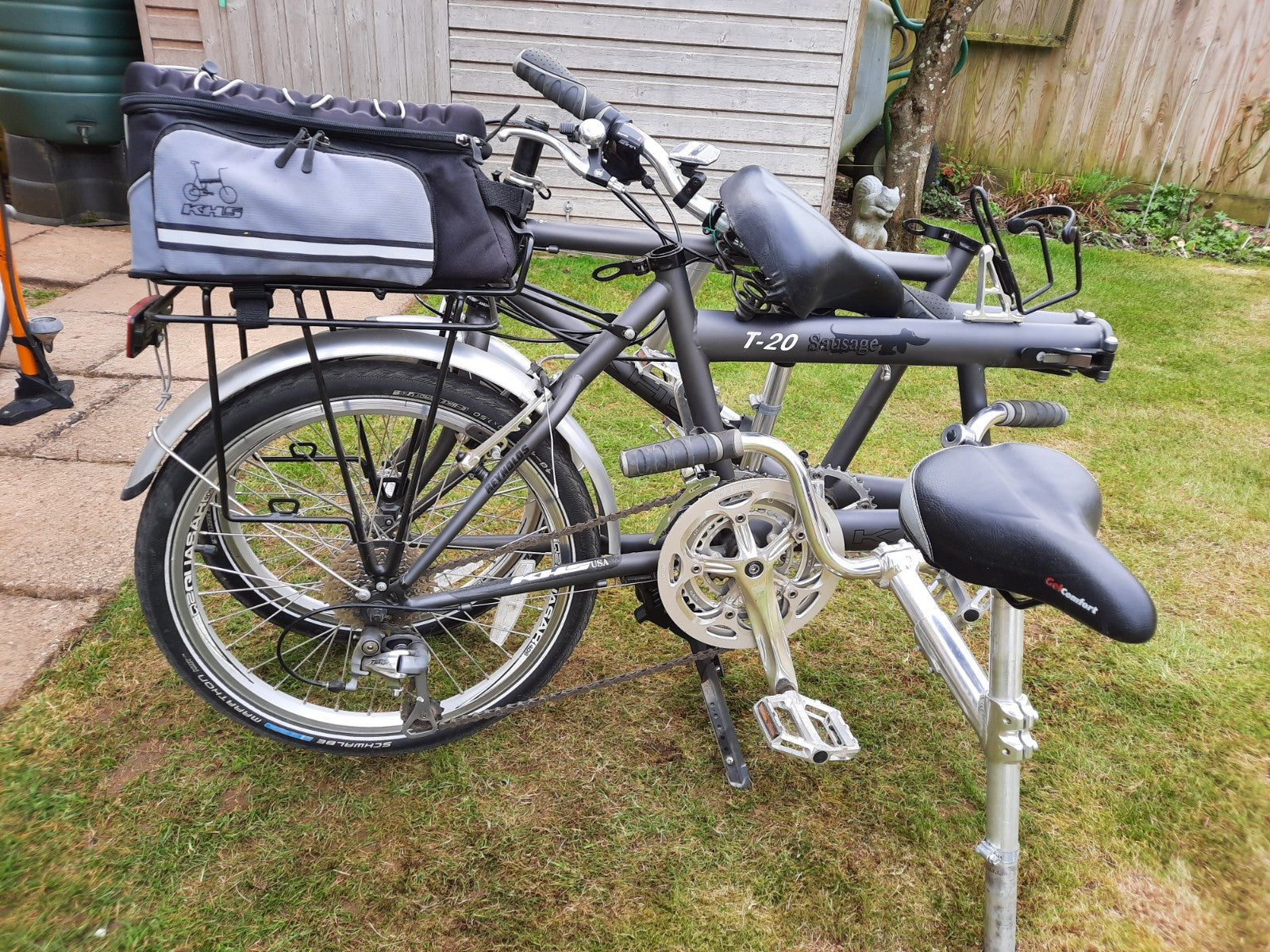 folding tandem bicycle