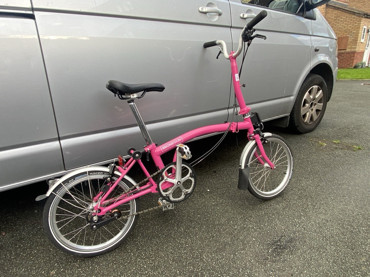 Brompton M3L  C-line Folding Bike 3-Speed Hot Pink