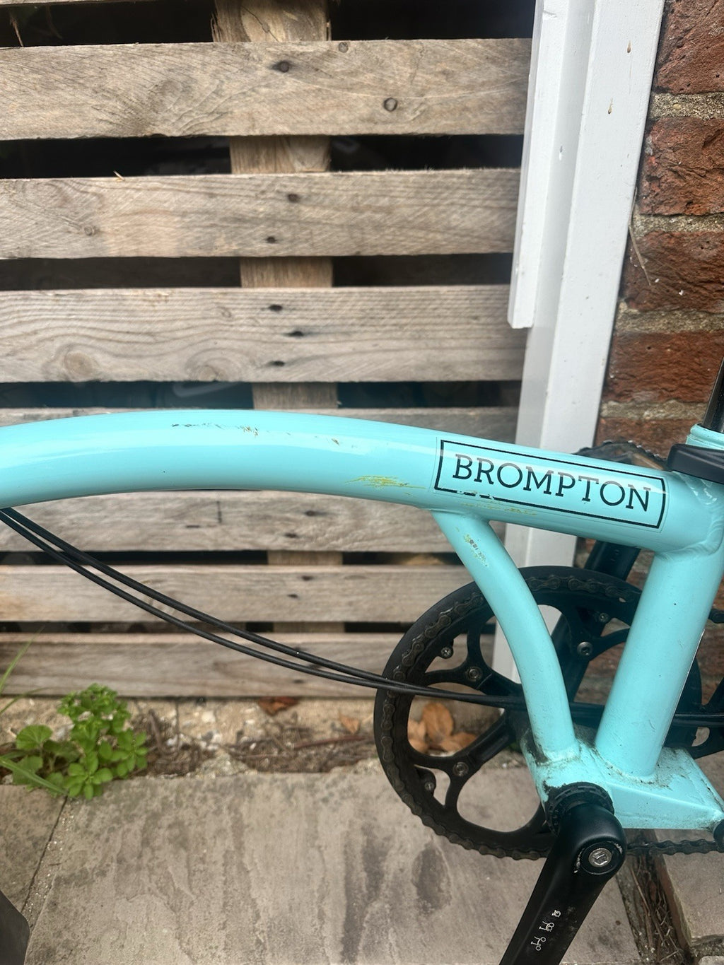 Brompton Folding Bike 2 Speed Blue/Black 16in Wheels with Mudguards