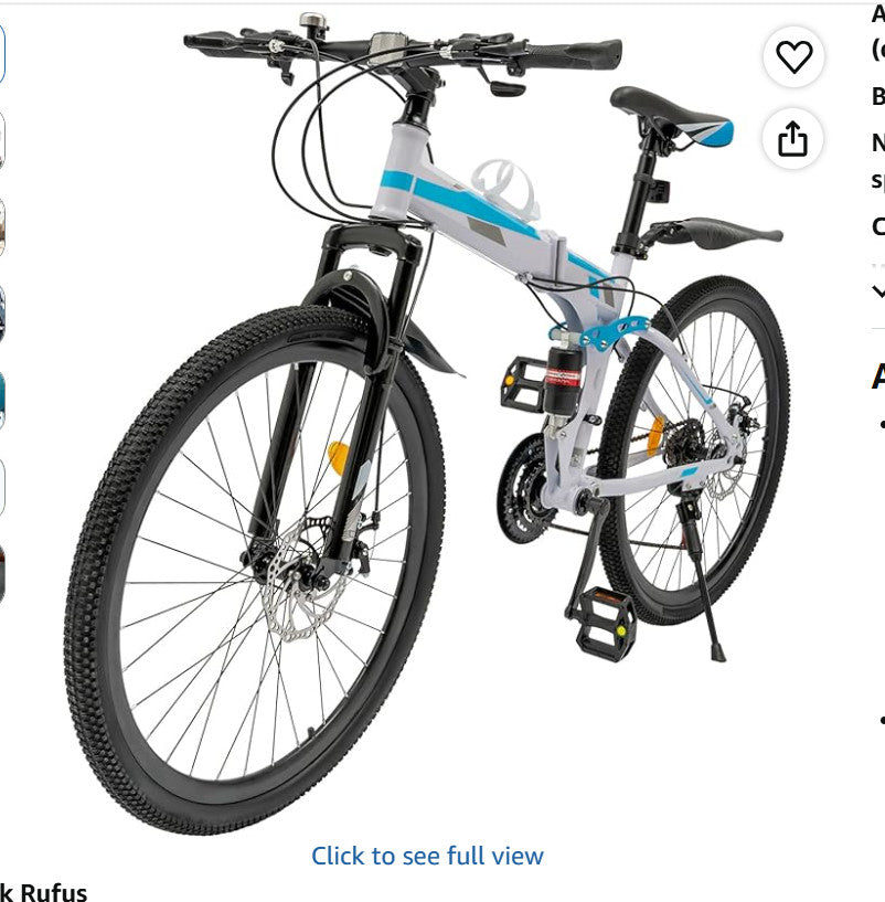 21 Speed 26 Inch Mountain Bike, Foldable Mountain Bike