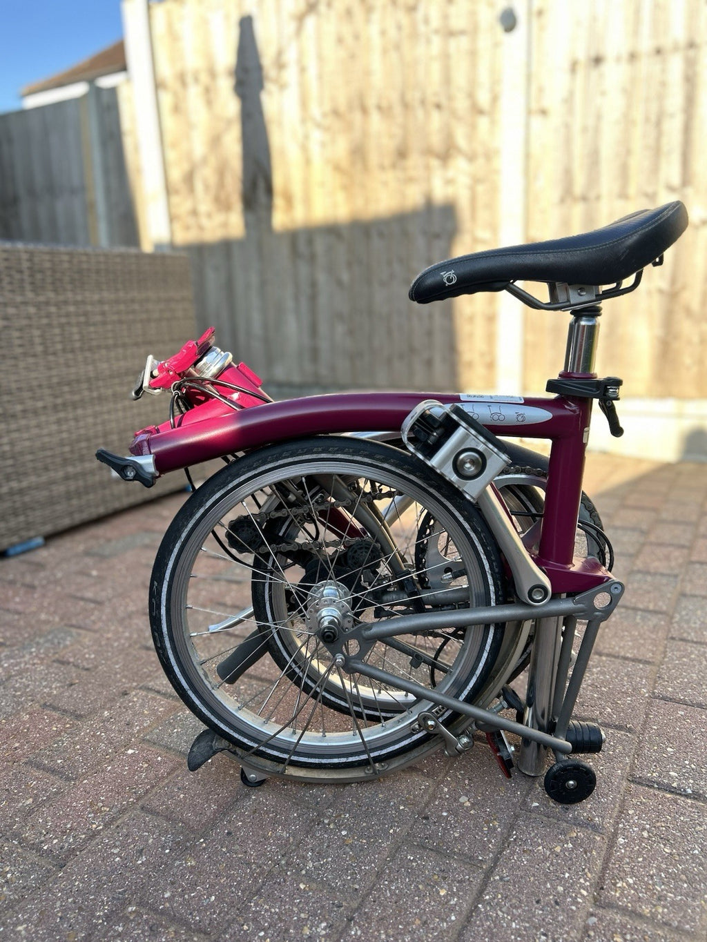 Brompton M6L-X Superlight Titanium – 6 Speed – Claret – 2011 Bike & Accessories