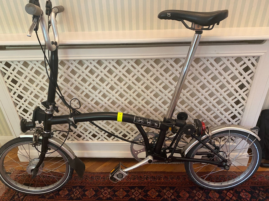 Brompton Folding Bike 3-speed, Black, Dynamo lighting