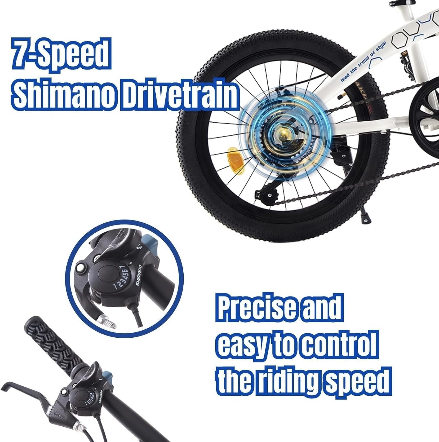 20" Foldable Lightweight Folding Bike 7-Speed Disc Brake Urban Commuter