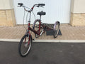 PASHLEY - Tri-1 Folding Adult Trike Burgundy Red 7 speed