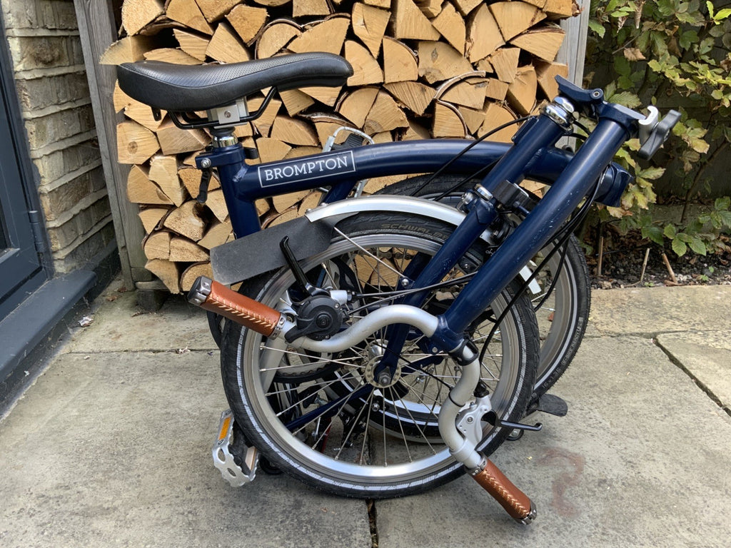 Brompton M3L Folding Bicycle Blue 3-speed - 16' wheel.