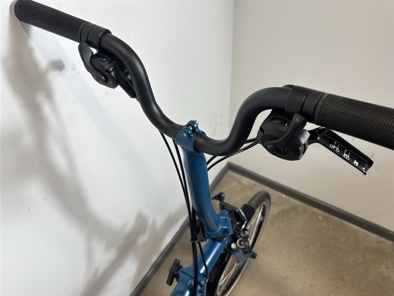 Brompton C Line 6 Speed 2024 Mid Handlebar Folding Bike - Ocean Blue