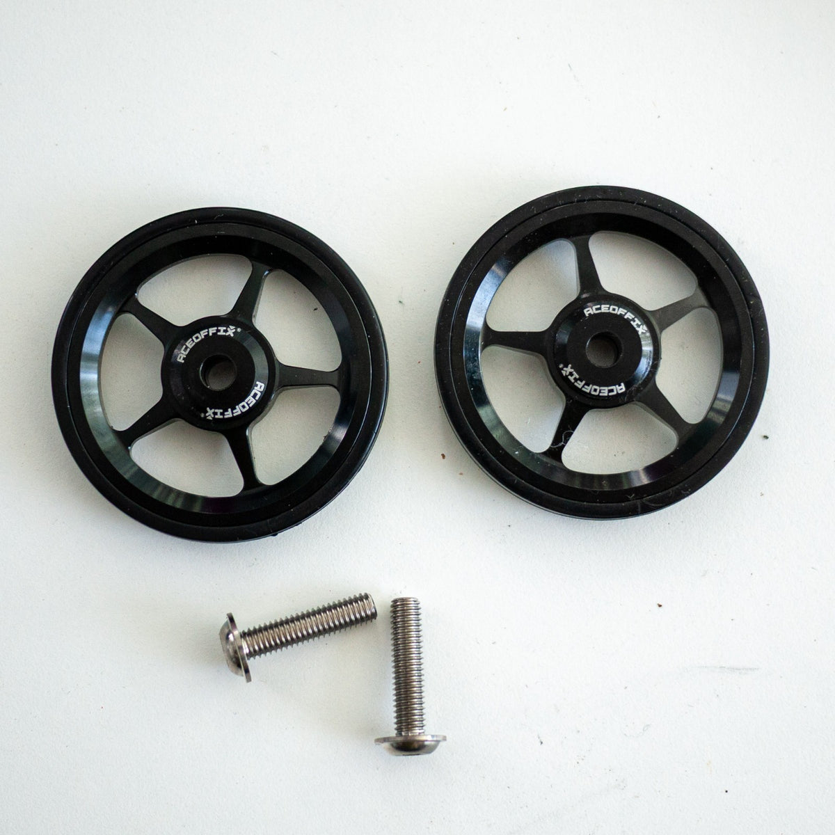 UK SELLER - For Brompton Pair Superlight Easy Alloy Black Wheels & Bolts