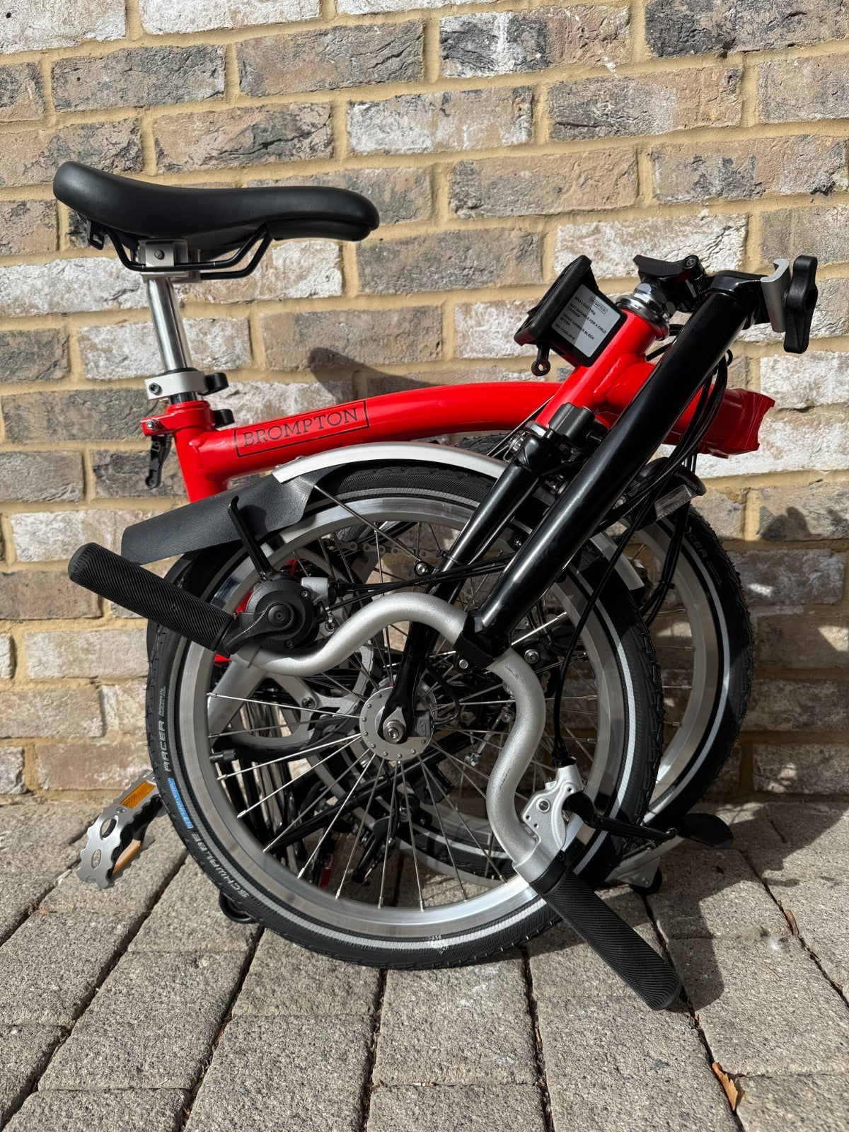 Brompton Rocket Red & Black 3 Speed Mid C Line M3L with Dynamo Lighting