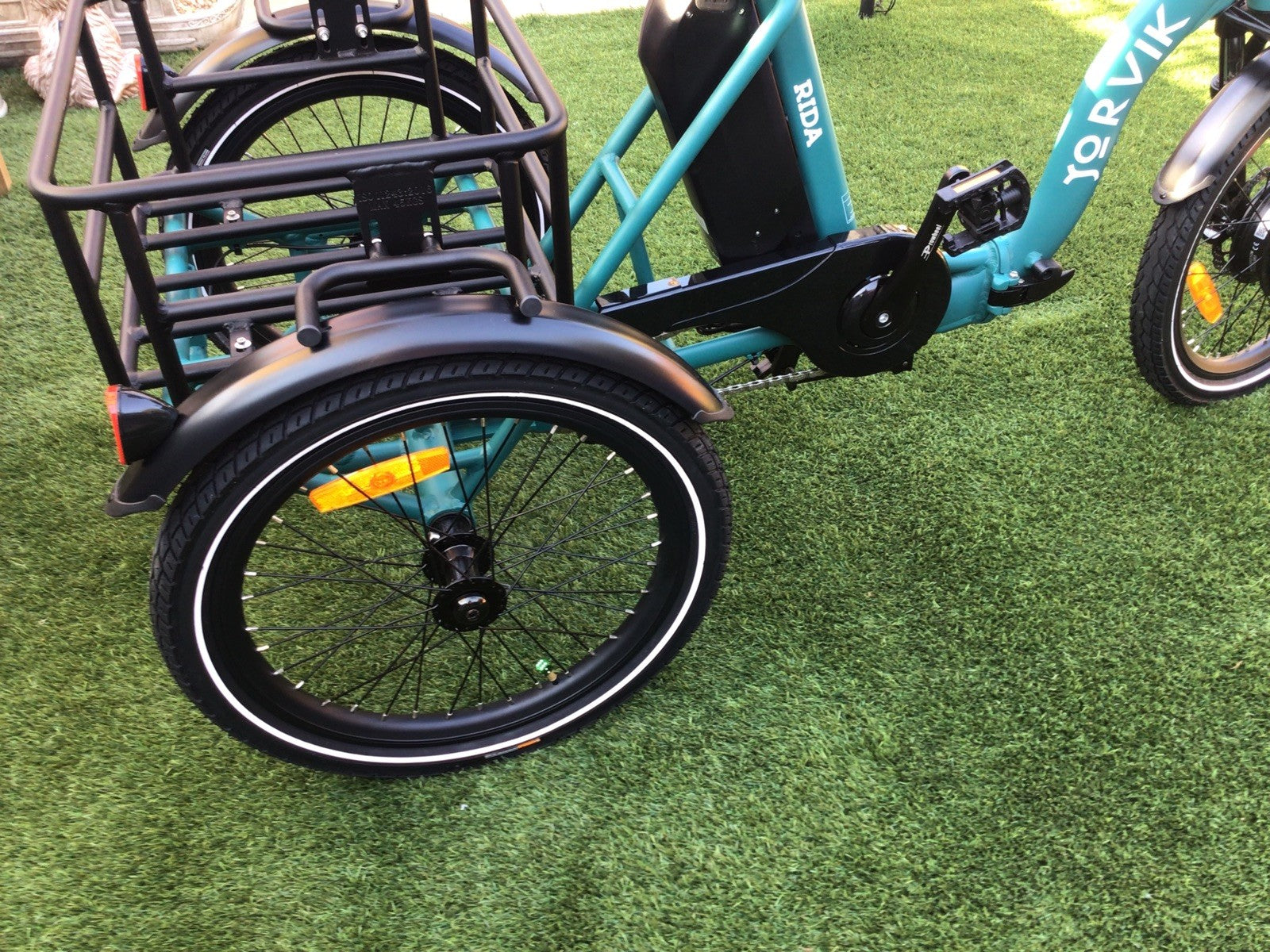 Jorvik Rida Low Step Thru Electric Folding Tricycle - 6 Miles + Mint Condition
