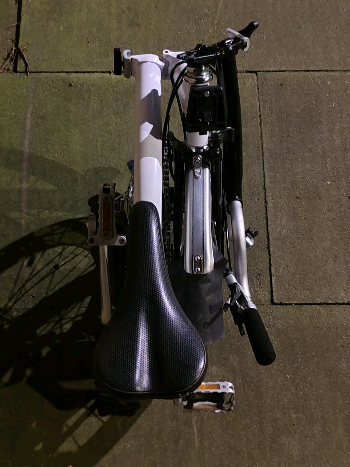 Brompton M3L White 3 Speed Folding Bike High Bar Serviced