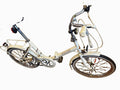 Raleigh White 20in Folding Bike with Rear Rack and Mudguards