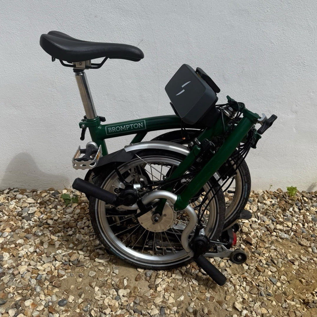 2018 Brompton M6R 6-speed in Racing Green, Swytch added