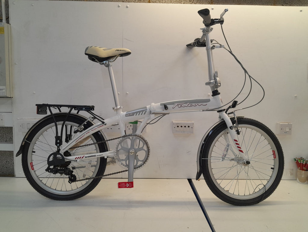 Falcon Go-to Unisex 20" Wheel 7-Speed Compact Alloy Folding Bike - White A