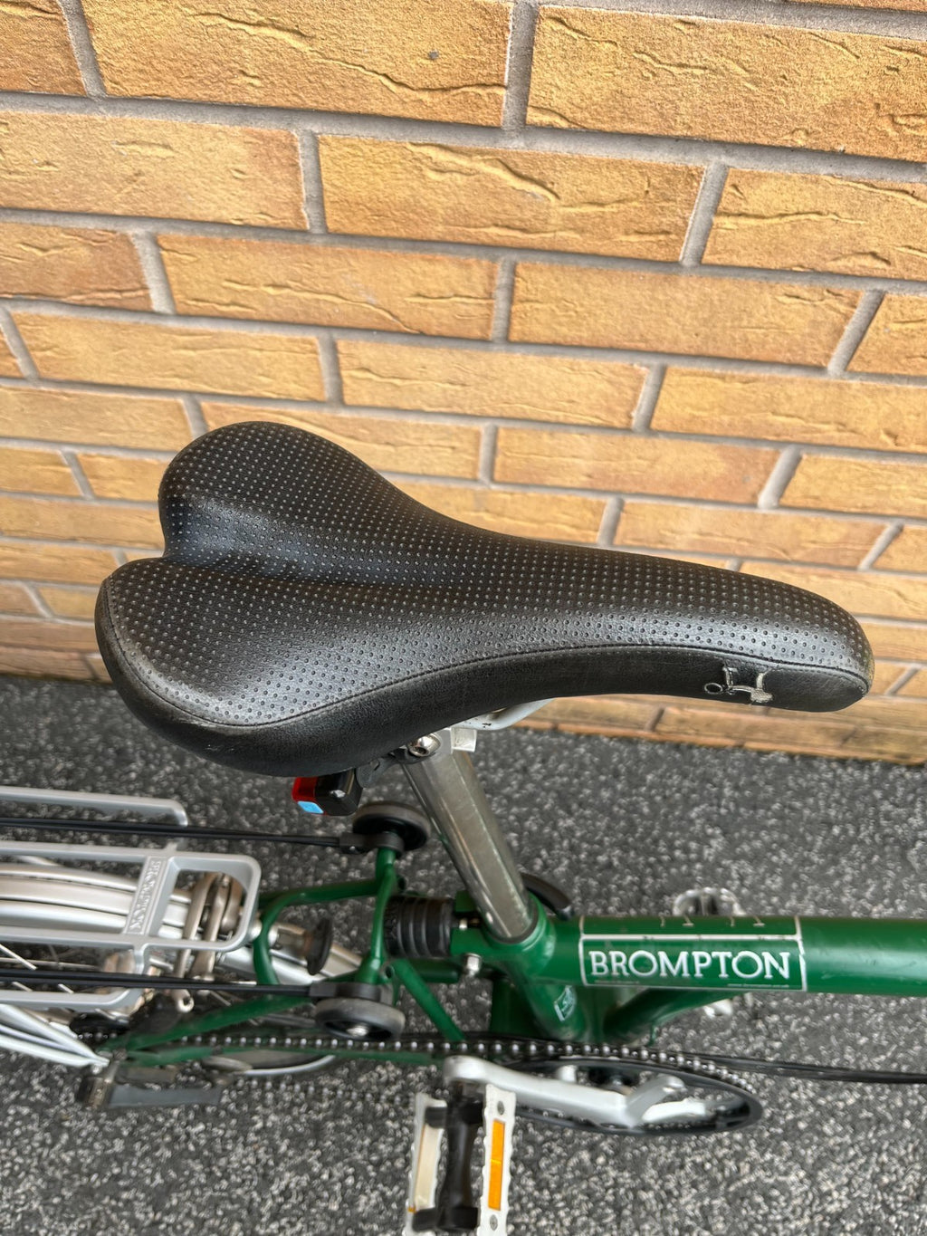 Brompton M3L in Racing Green, newly serviced with rear rack