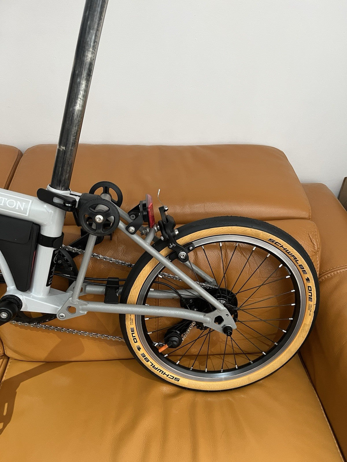 Brompton CHPT3 Folding Bike 16in Wheels S Frame 4-Speed Grey/Red With 2 bags!