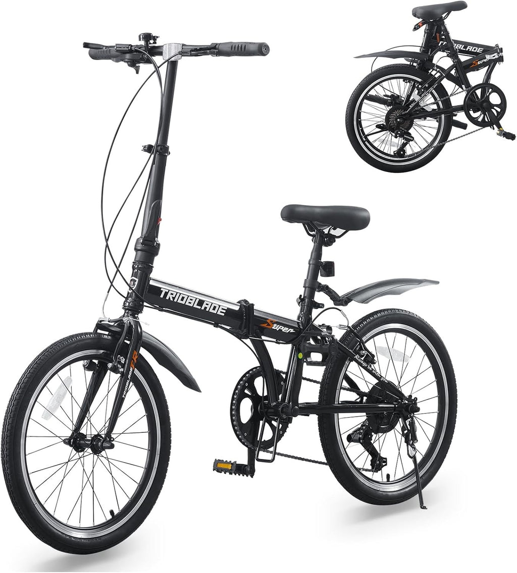 20"Adult Folding Bicycle 7Speed Transmission System Folding Male Female Bicycles