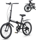 20"Adult Folding Bicycle 7Speed Transmission System Folding Male Female Bicycles