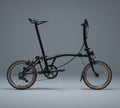 Brompton S6L - Black Edition - Brooks Saddle - Brass Upgrades -  6 Speed