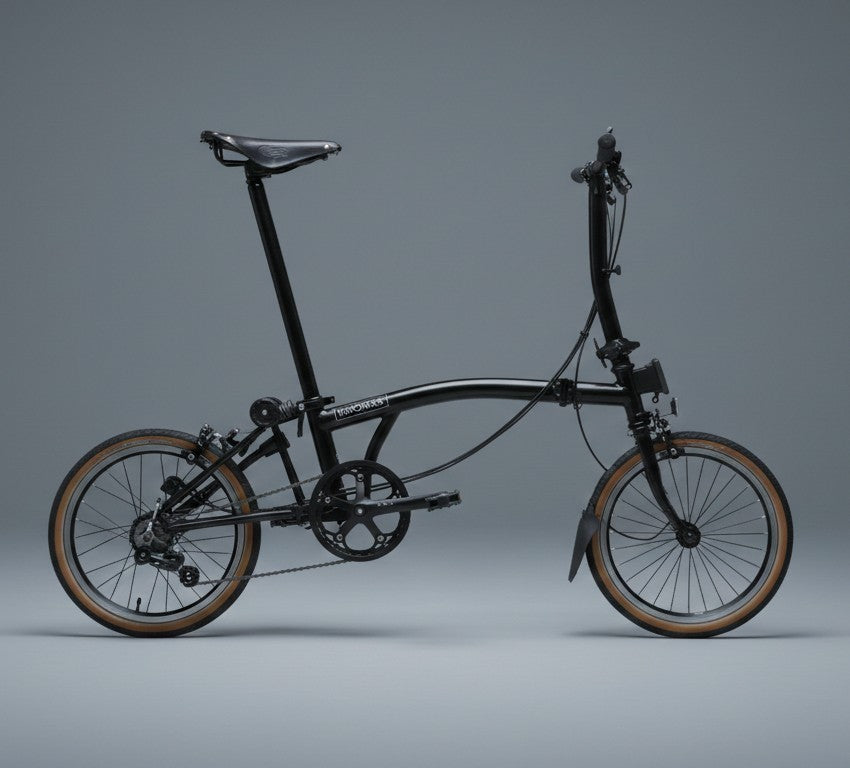 Brompton S6L - Black Edition - Brooks Saddle - Brass Upgrades -  6 Speed