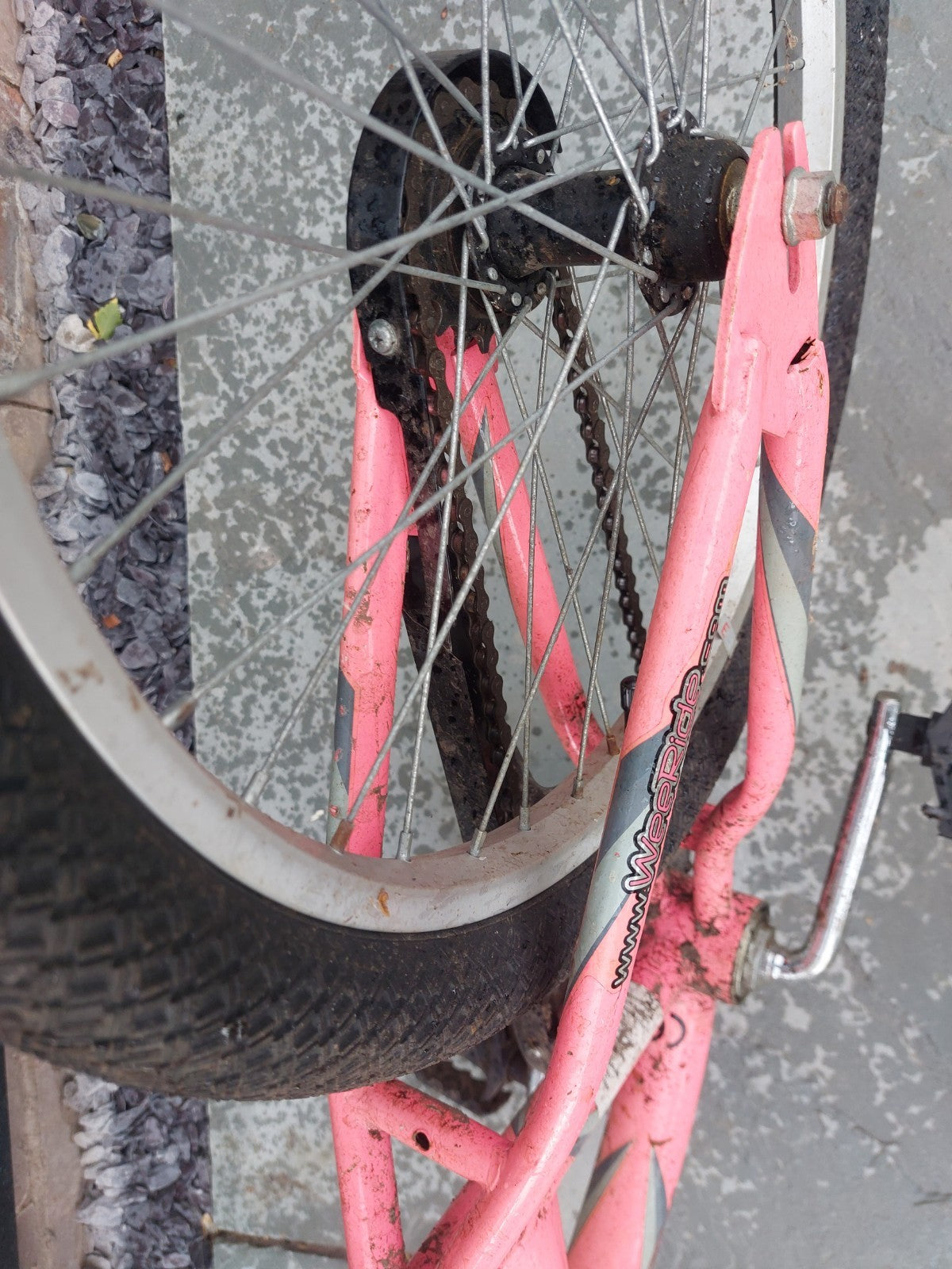 Weeride Co-Pilot 20in Kids Bike Pink 1-Speed Steel BMX Bars Folding Reflectors