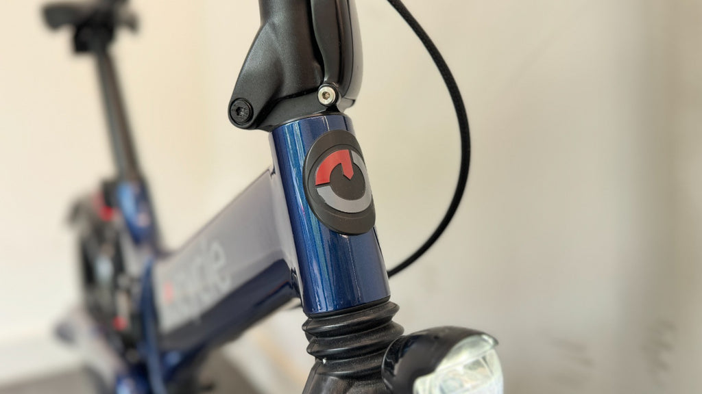 GoCycle GX Blue Folding Bike with only 200 miles Mudguards lights EXCELLENT