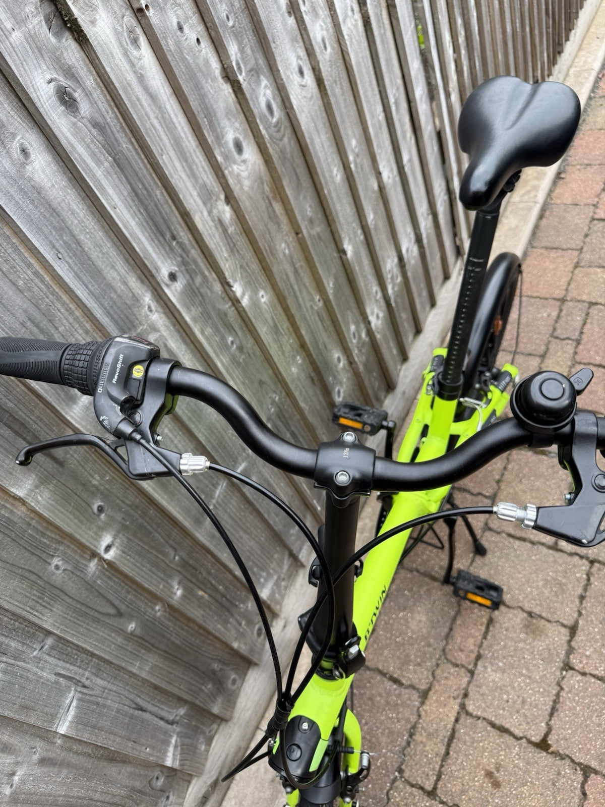 BTWIN Tilt 500 Folding Bike – Neon Green – Excellent Condition! 🚲