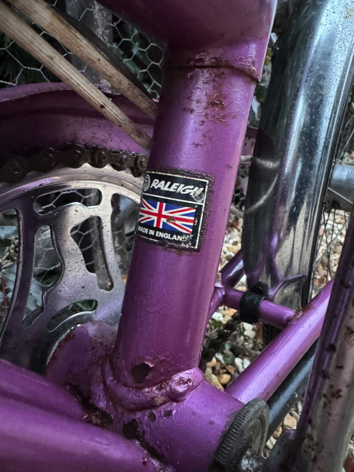 RALEIGH STOWAWAY FOLDABLE SHOPPER BICYCLE BIKE - 3 SPEED SA HUB - PURPLE