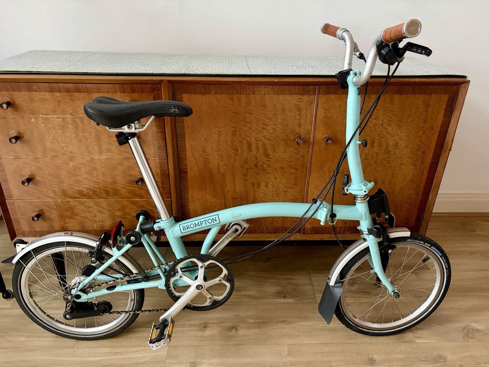 Brompton M3L folding bike C Line Equivalent in Turkish Green