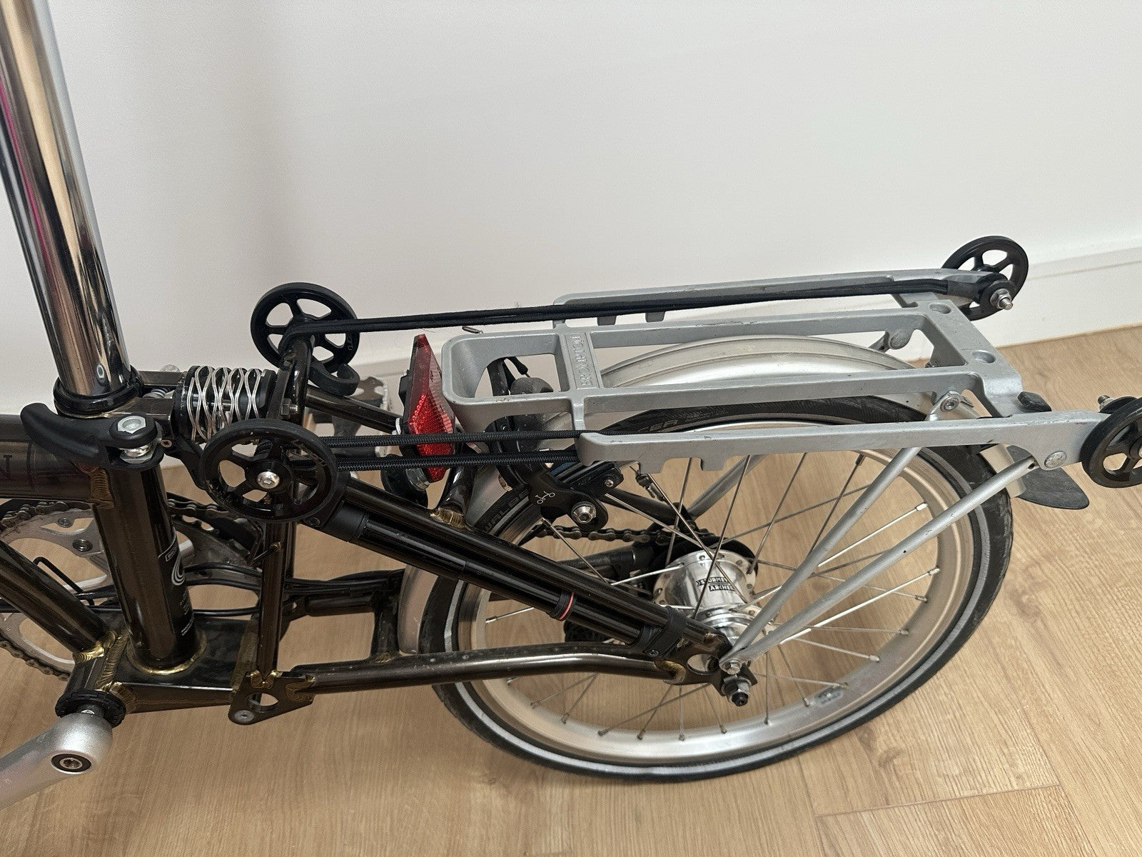 Nearly New Brompton Bike C line 2022 In Raw Lacquer.