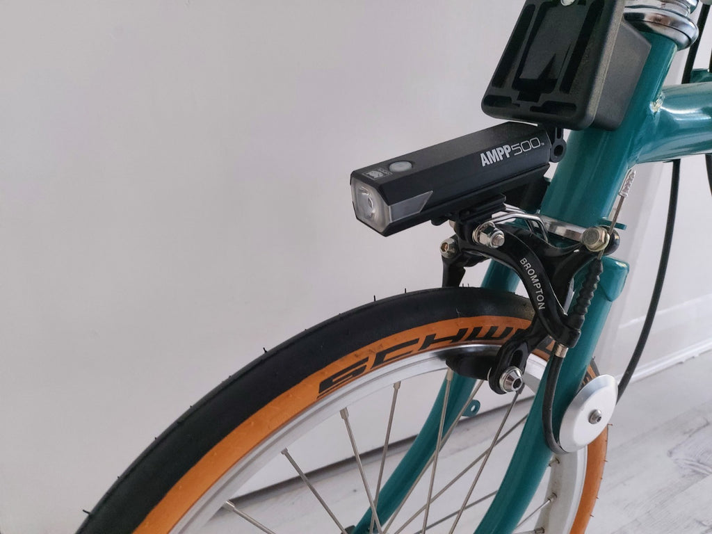 Brompton M1E Lagoon Blue Foldable Bike