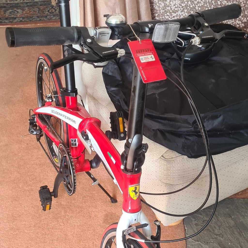 Ferrari Folding Bike Frame Set, Red & White Bicycle Frame