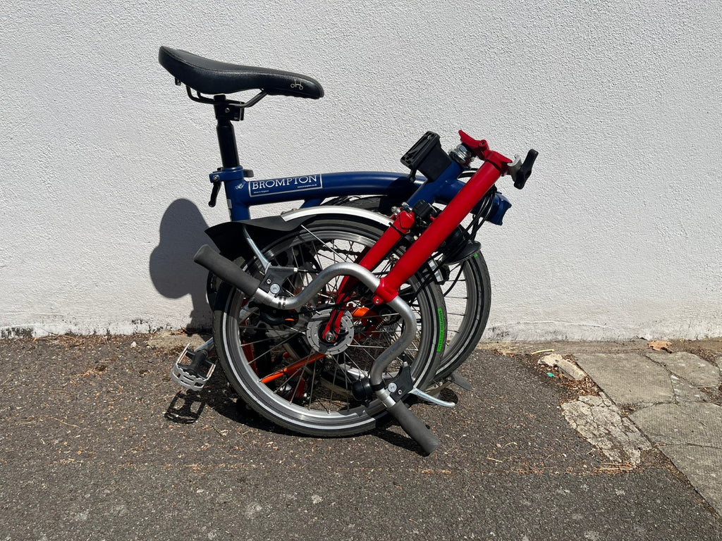 Brompton M3L C Line Dynamo Light 3 speed Navy Blue Red M-type Folding Bike