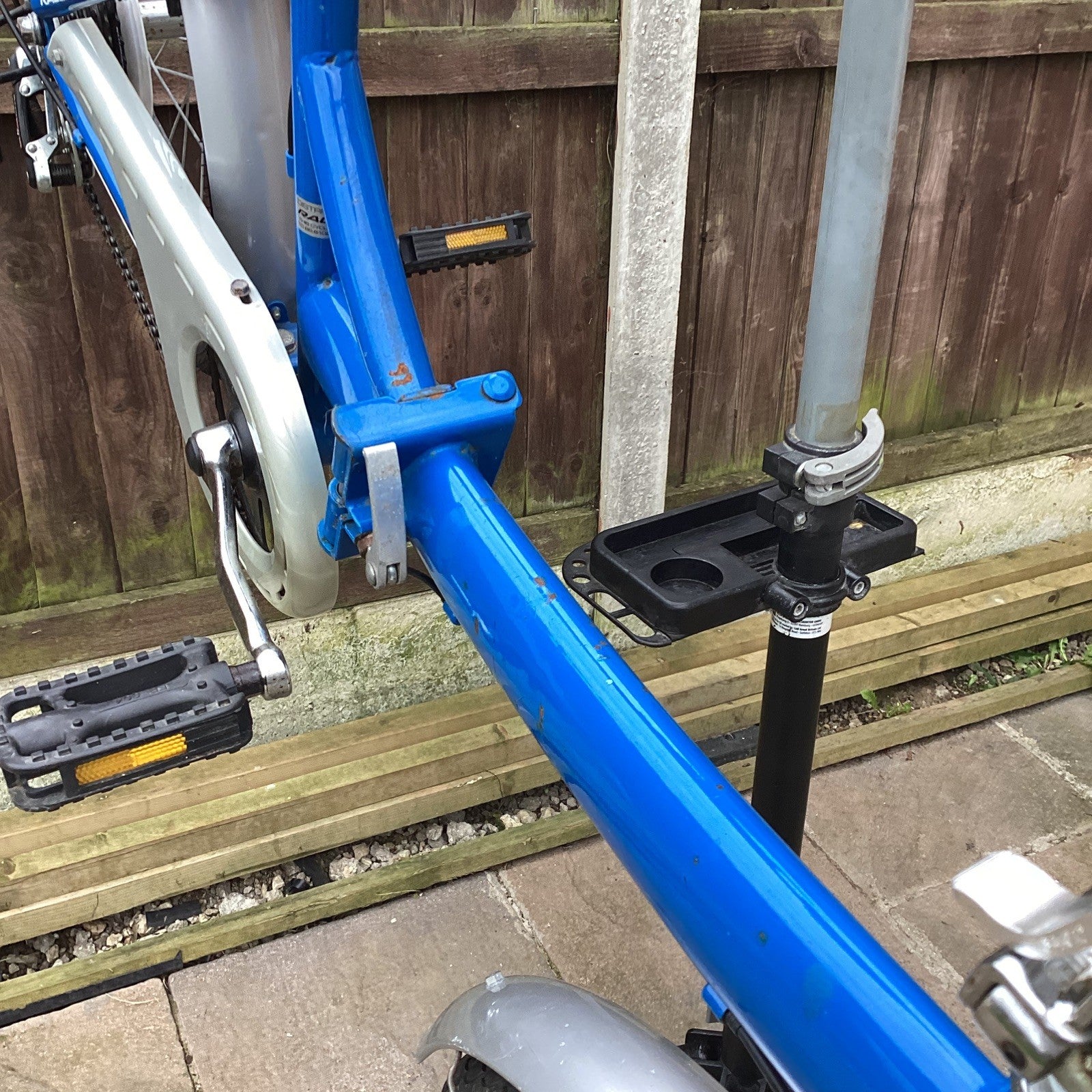 Raleigh Stowaway Steel 6 Speed Folding Bike In Blue - Serviced - 20" Wheels