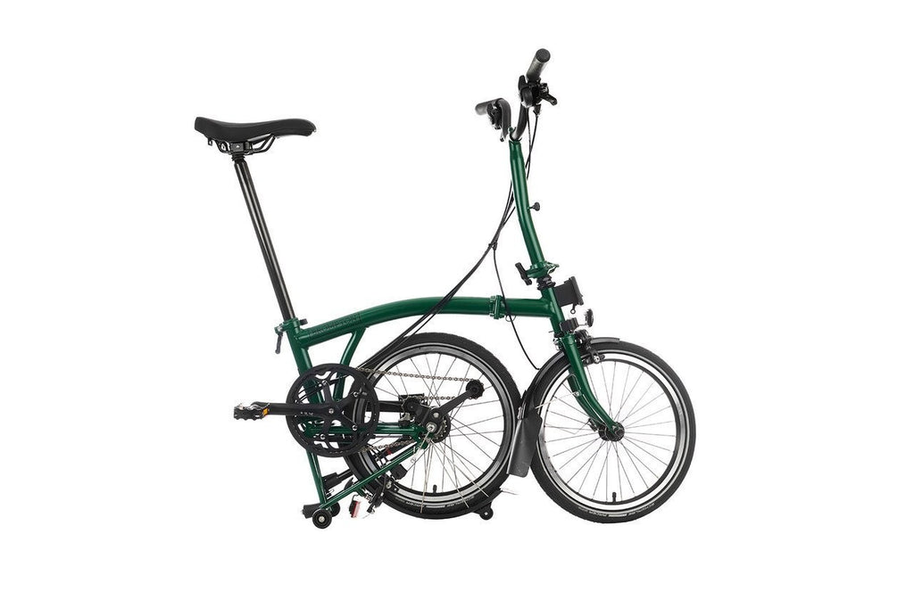 Brompton C Line 2 Speed 2023 Mid Handlebar Folding Bike - British Racing Green