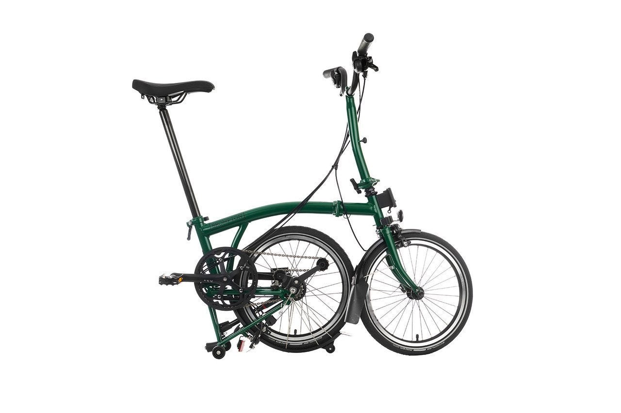Brompton C Line 2 Speed 2023 Mid Handlebar Folding Bike - British Racing Green