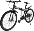 26" Folding 21-Speed Mountain Bike Mens MTB Disc Brake Steel Frame