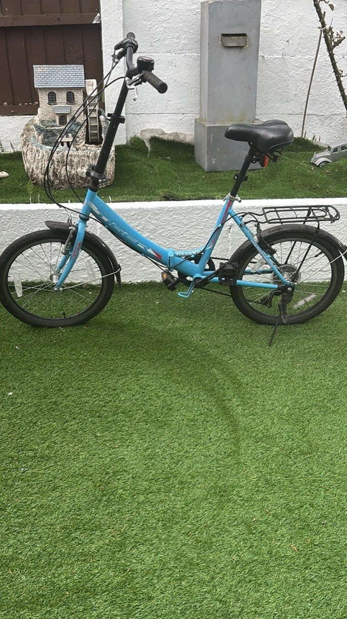 Tiger Foldaway Folding Unisex Bike, Black, Six Speed, 20inch alloy wheels.