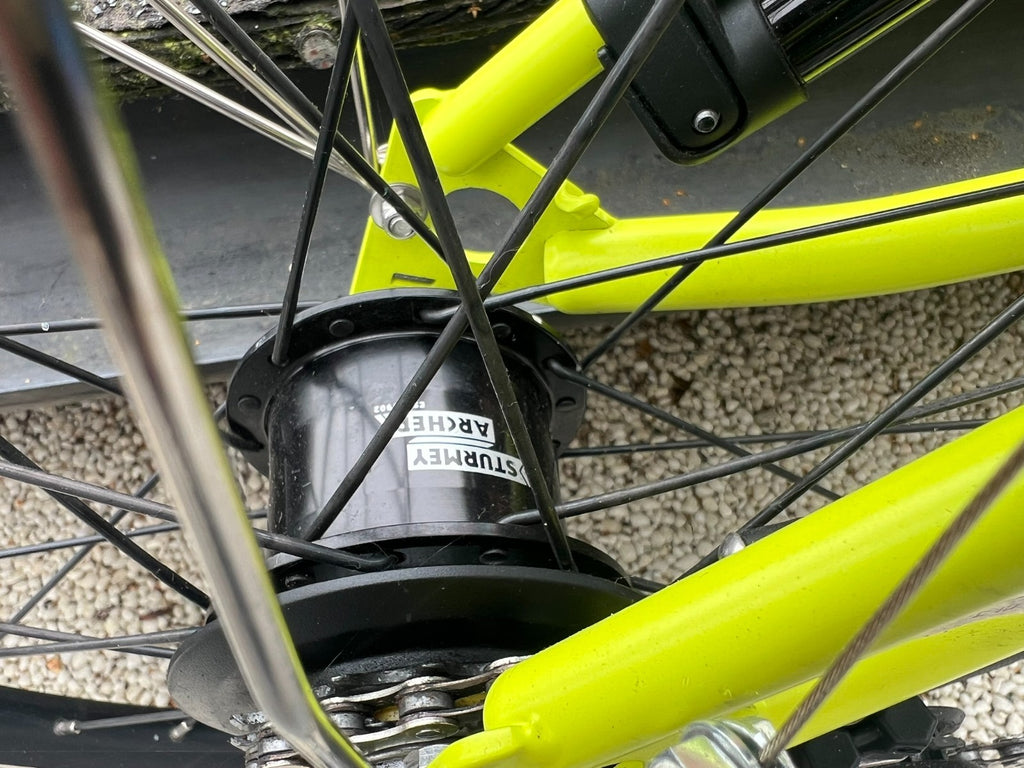Brompton C Line 6 Speed folding bicycle - Lime green 2023 with extras