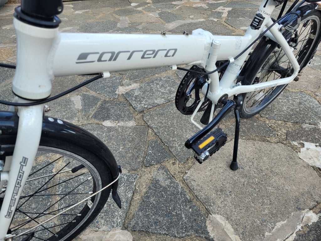 Carrera Transit Folding Bike 20” Wheels 8 Speed Alloy Frame Rack LOCAL DELIVERY