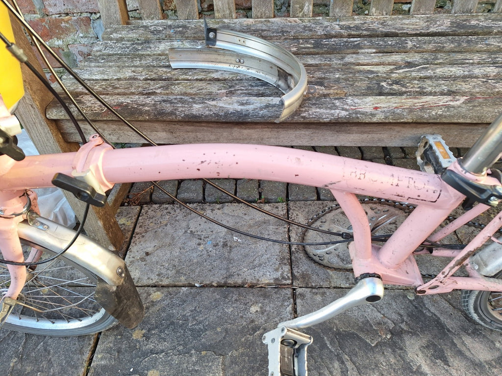 Brompton Folding Bike 3-Speed - Baby Pink
