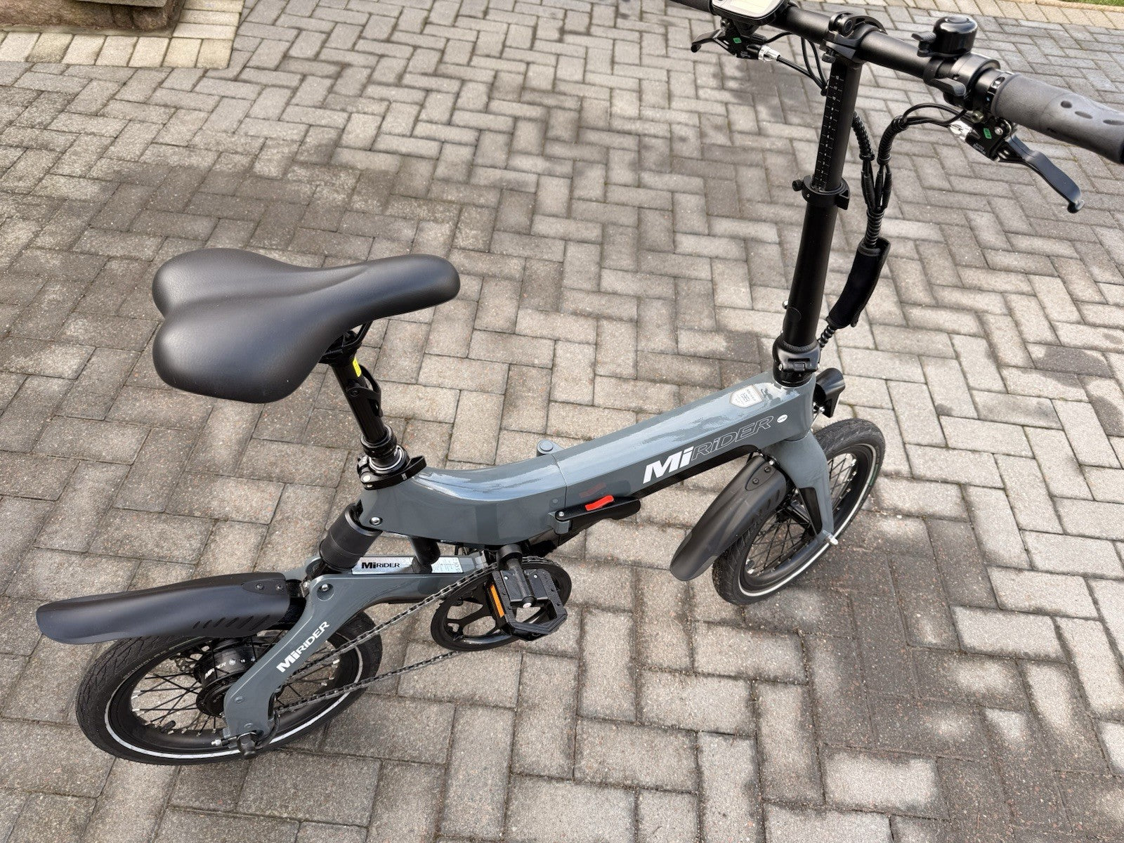 MiRider One  16 Grey Folding Bike Ideal For Motorhomes Campervans And Caravans