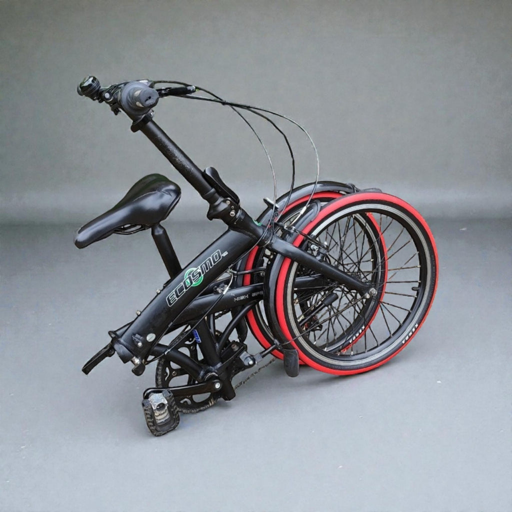 Ecosmo Alloy Folding City Bicycle (20 inch) Black,7 Speed SHIMANO