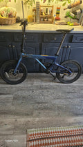 JAVA Folding Bike 20in Blue 9 speed  Mechanical Disc Brakes all shimano parts.