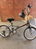 Challenge Holborn 20in Folding Bike 6 Speed Grey/Orange Basket Mudguards