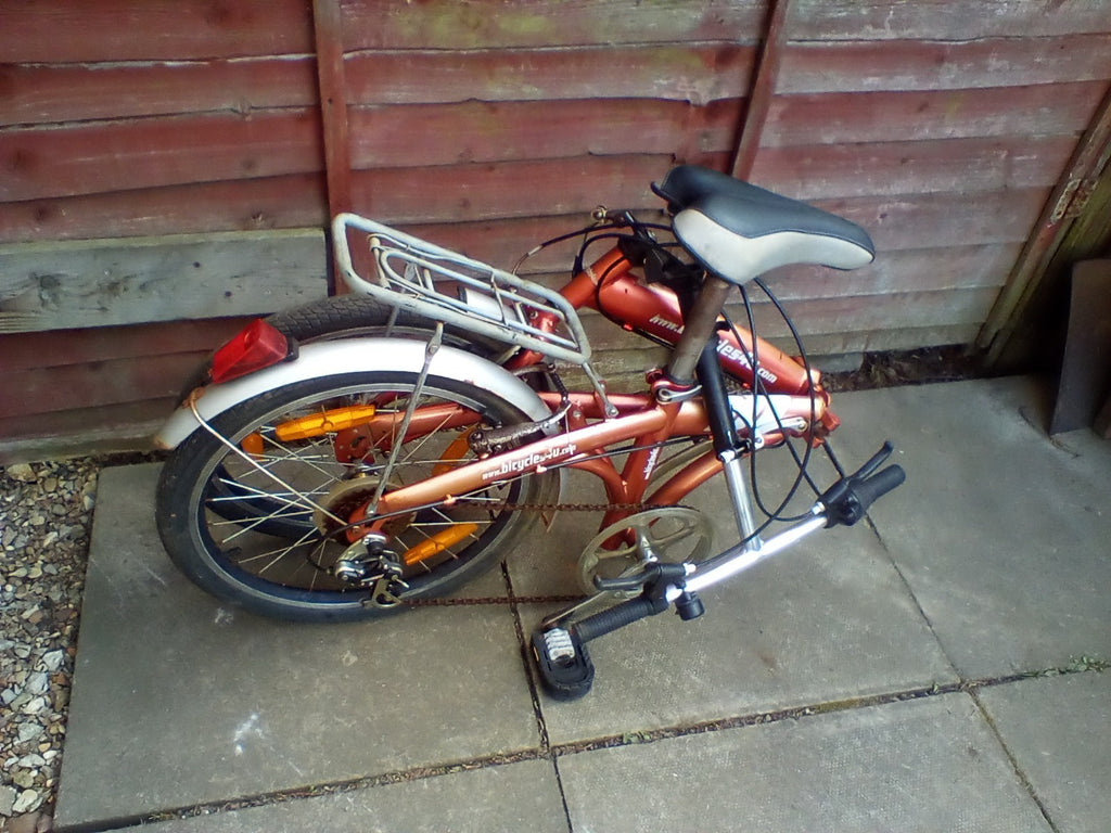 bicycle used folding bike 20 in wheels 6 gears
