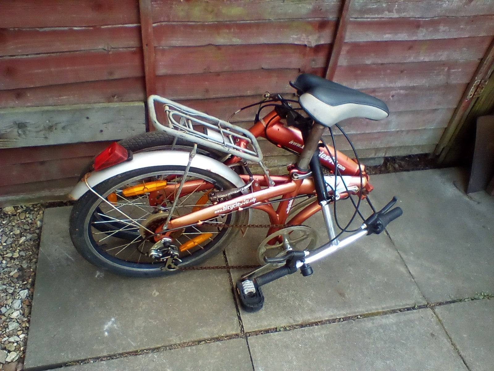 bicycle used folding bike 20 in wheels 6 gears