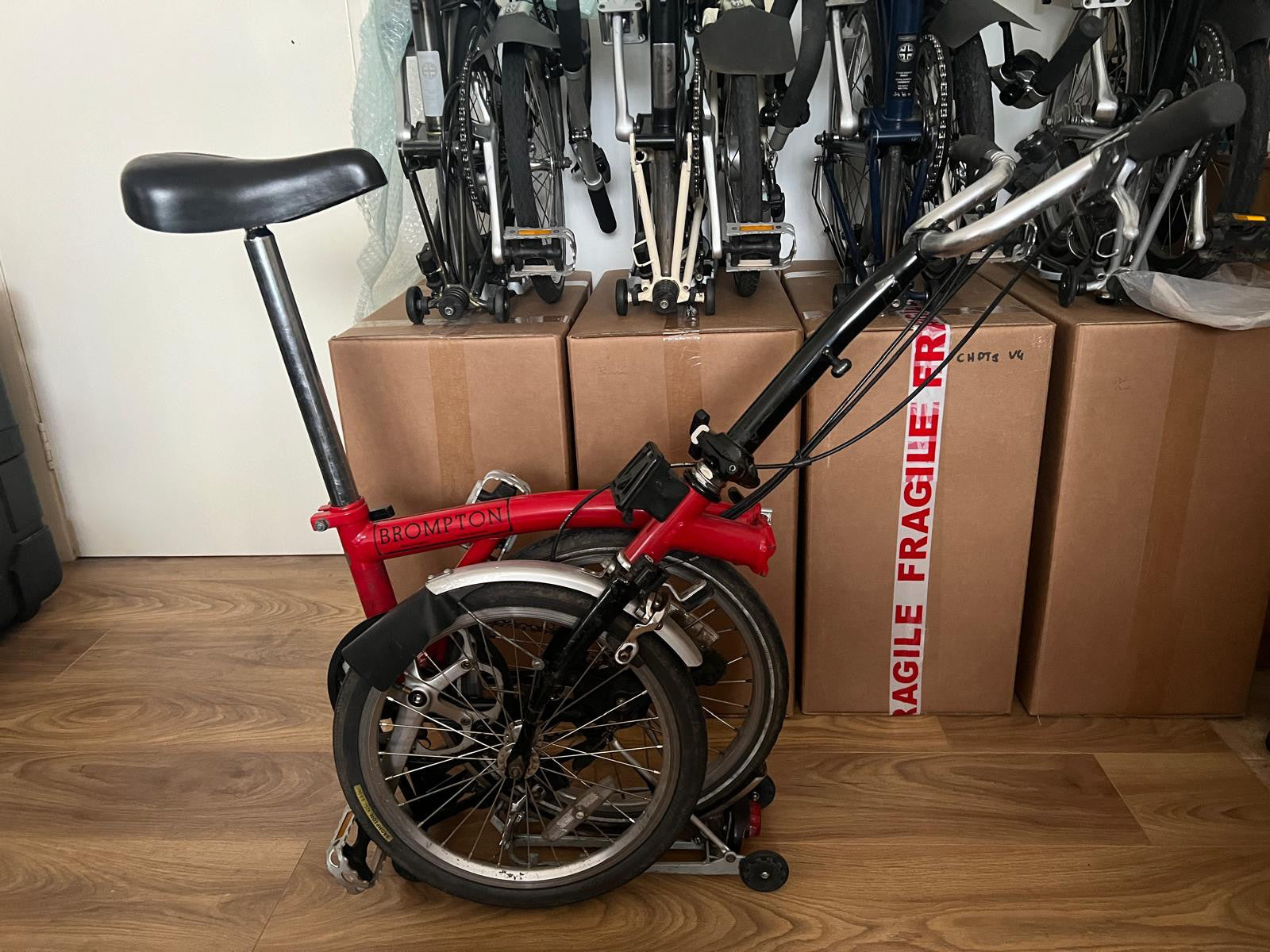 Brompton C Line M6R (6 Speed)  folding bicycle - Red