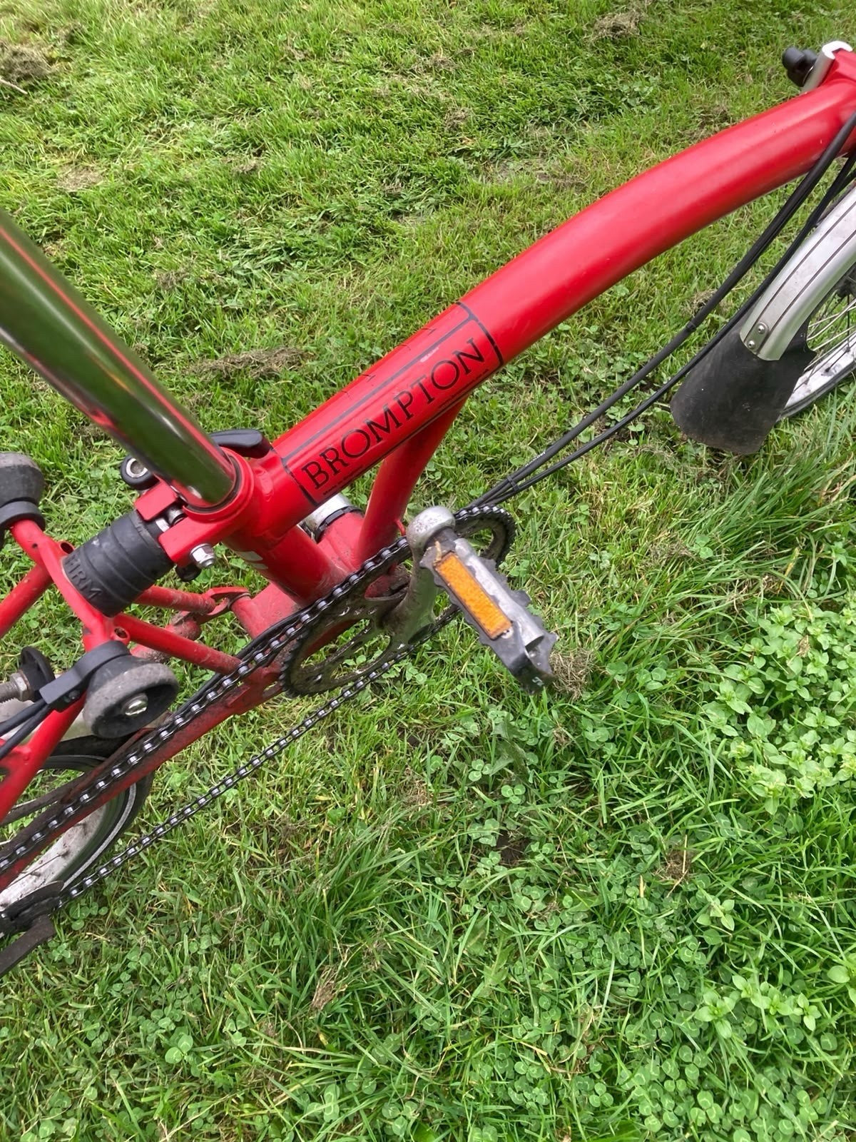 Brompton Red 16in Folding Bike w/ Rear Rack, Mudguards & Reflectors