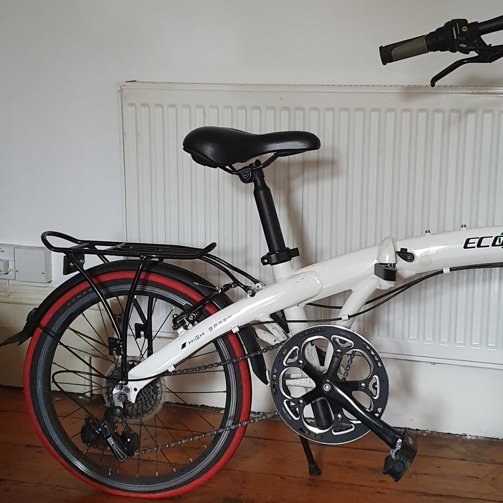 Ecosmo 20" folding bike 6-speed  Shimano RevoShift  Wheels Needs Inflating